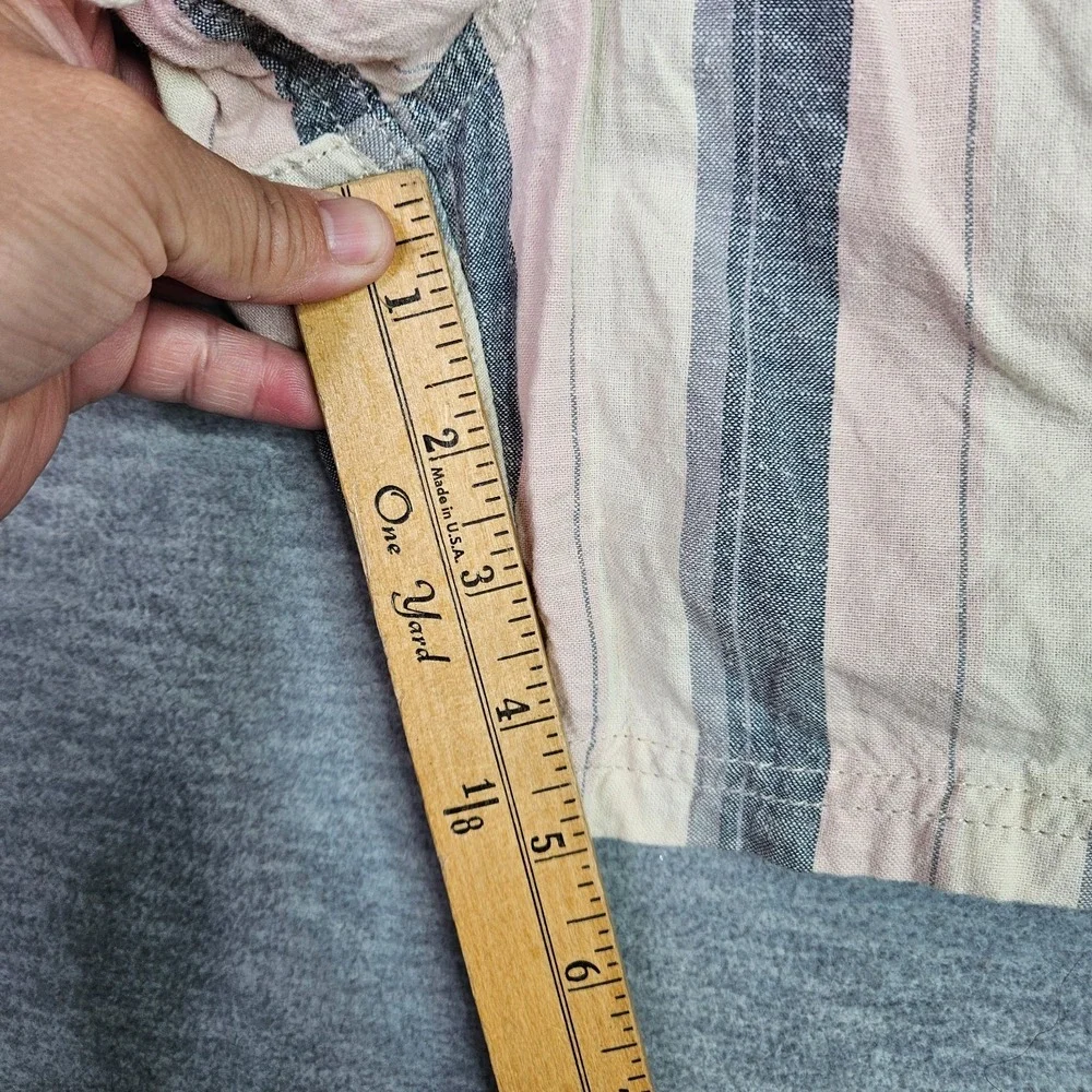 Katin Shorts Men SM Striped Drawstring Elastic Waist Casual Surf Cotton Linen